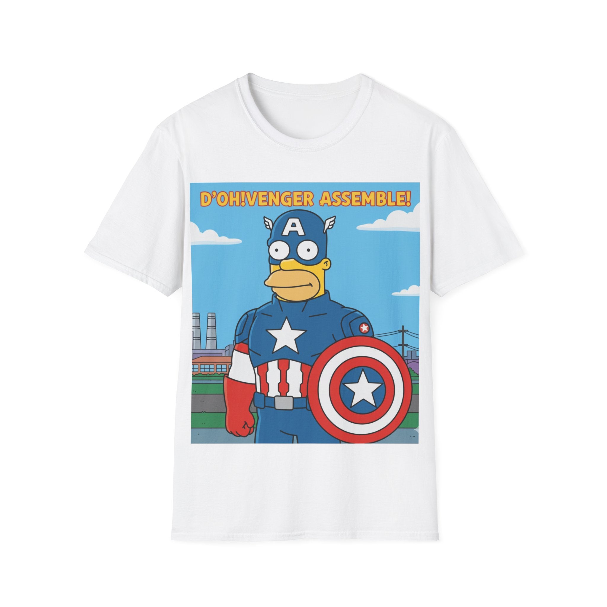 Funny Captain America Homer Simpson T-Shirt