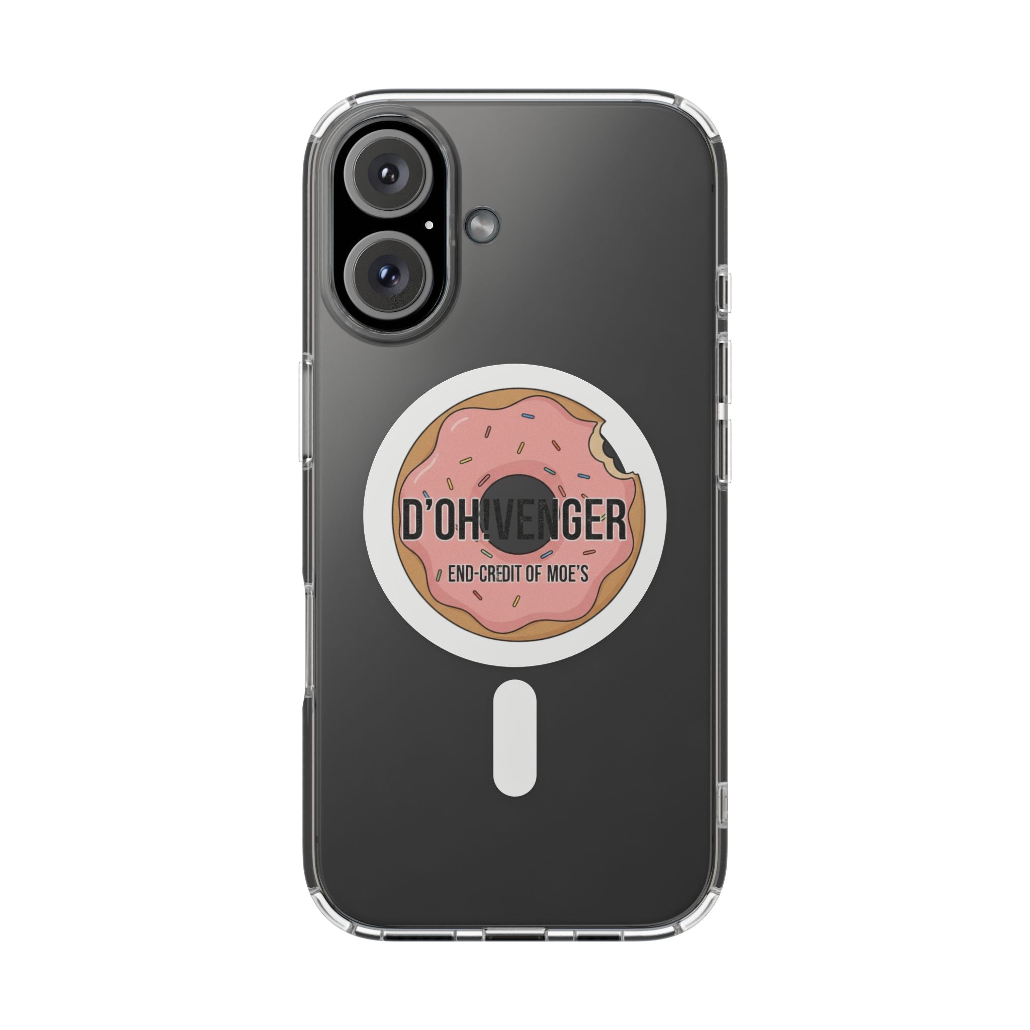 Funny Donnuts Homer Simpson Phone Case — Magnetic Clear Impact-Resistant Case